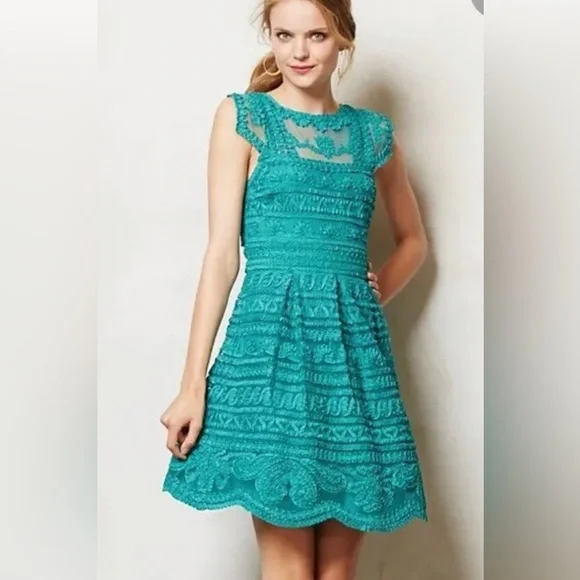 Yoana Baraschi | Dresses | Anthropologie Yoana Baraschi Olivia Wilde Teal Lace Dress Size 4 | Poshmark Yoana Baraschi | Dresses | Anthropologie Yoana Baraschi Olivia Wilde Teal Lace Dress Size 4 | Poshmark